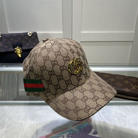 gucci canvas baseball hat with web|gucci military hat.